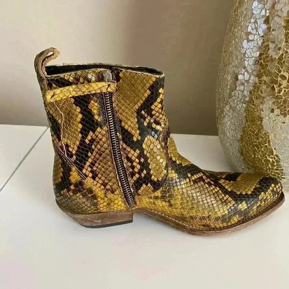 Golden Goose Santiago Snake Embossed Western Boot - Picture 12 of 16